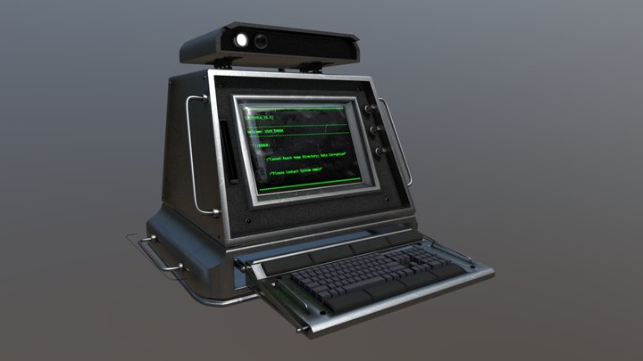 Worn Retro-Future Computer Terminal -- V1 3D Model