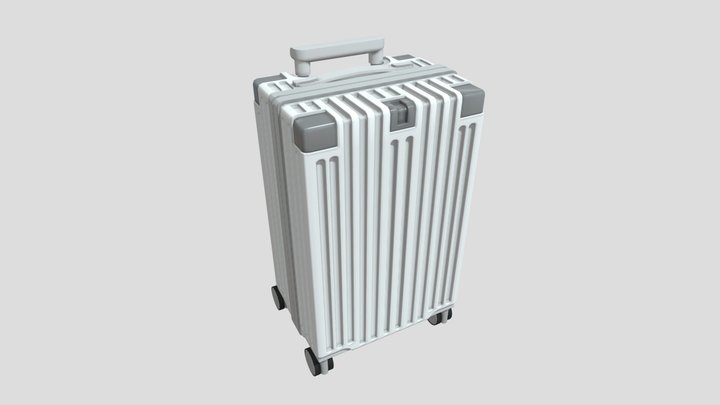 White Suitcase 3 3D Model