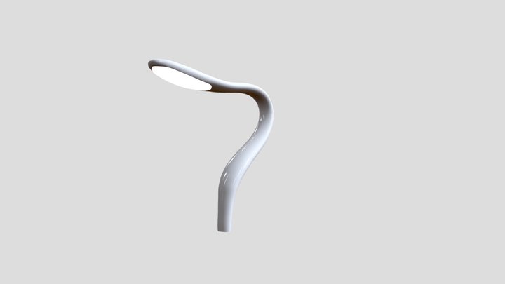 Futuristic Street Light 3D Model
