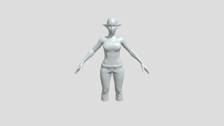 Female goblin humanoid character – Free 3D Model STL