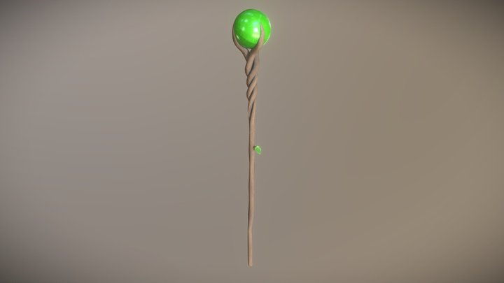Forest Staff 3D Model