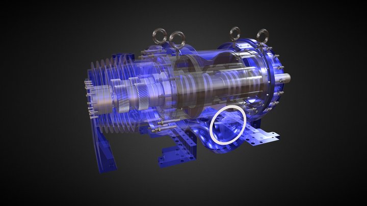 Bomba de tornillos Quantron 3D Model