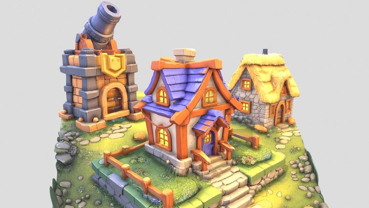 🏔️Fantasy.Environment.⟦❎⟧.#.['два']🏔️ – Modello 3D gratuito STL