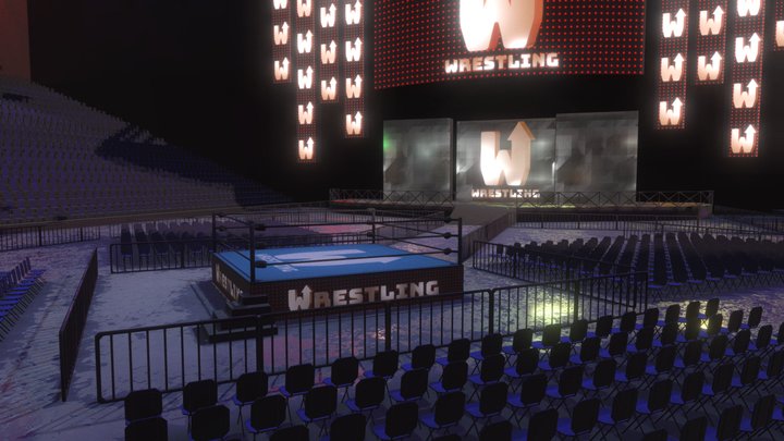 VR Wrestling Ring 3D Model