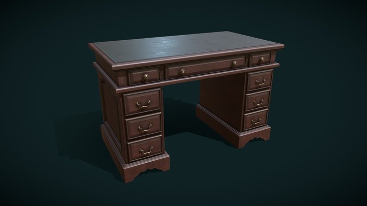 Pedestal desk – Free 3D Model STL