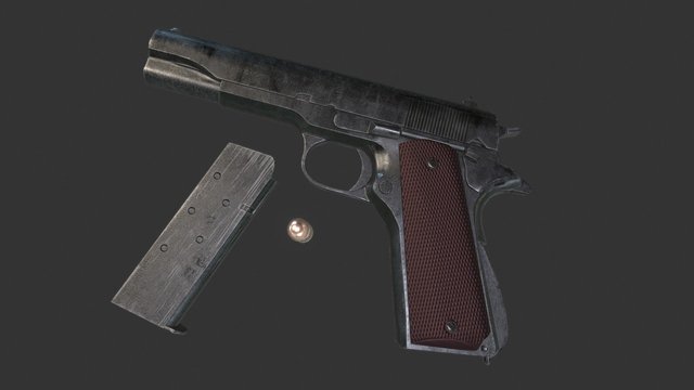 M1911 Pistol #2 3D Model