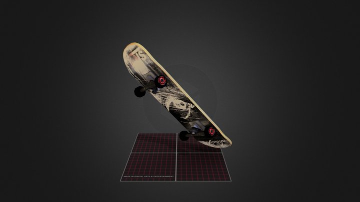 Low poly Skateboard 3D Model