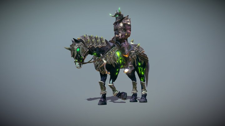 Undead Horse & Unholy Knight 3D Model