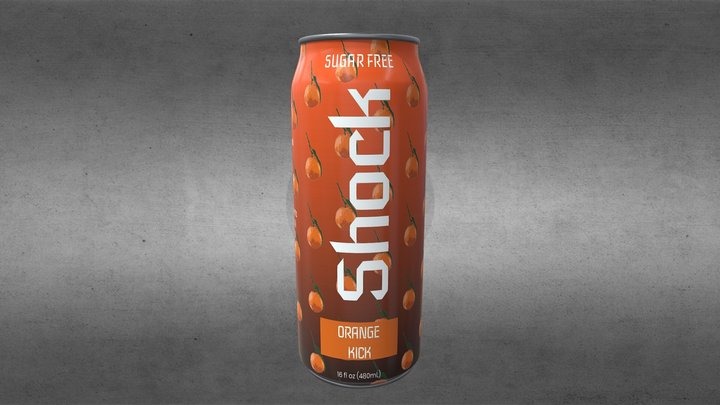 Shock Energy Drink 3D Model