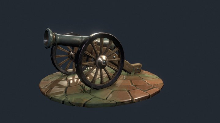 Damaged Cannon [Academic Work] 3D Model
