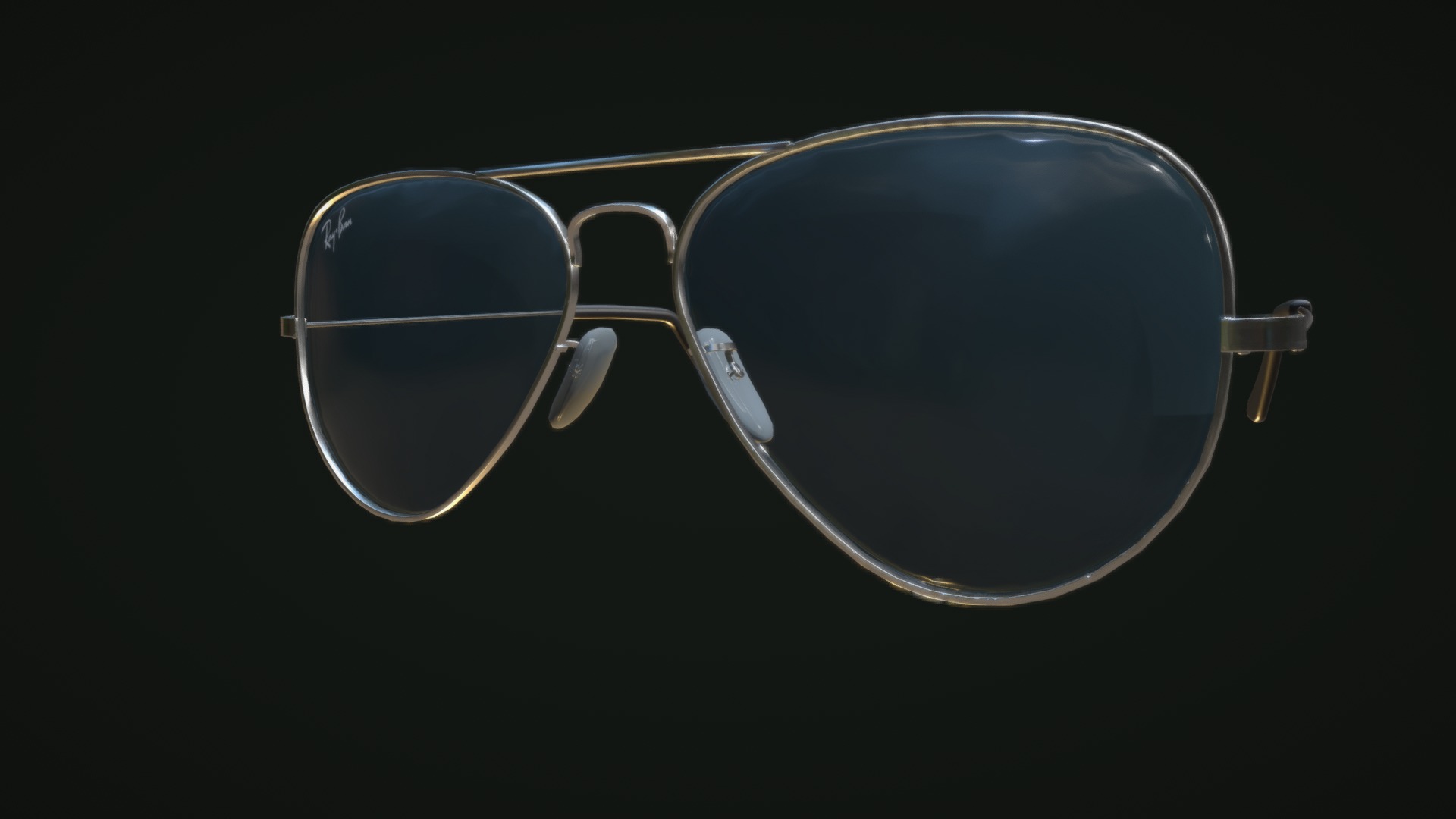 3D model Glasses Ray-Ban - This is a 3D model of the Glasses Ray-Ban. The 3D model is about a pair of glasses.