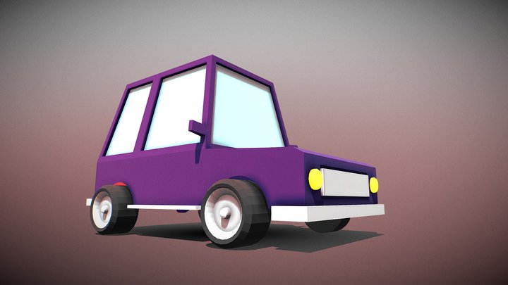 Low Poly Car 3D Model