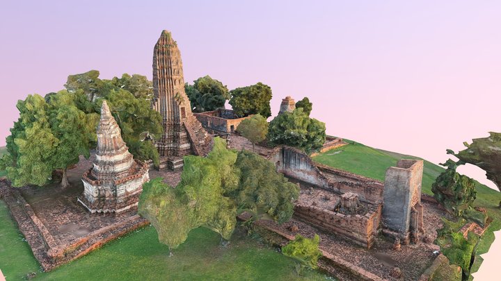 Ancient Temple - Wat Worachet 3D Model