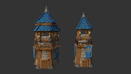 (WOW Fan art) Alliance Watch Tower 3D Model