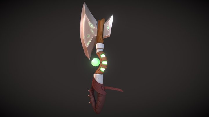 Handpainted World of Warcraft Weapon 3D Model