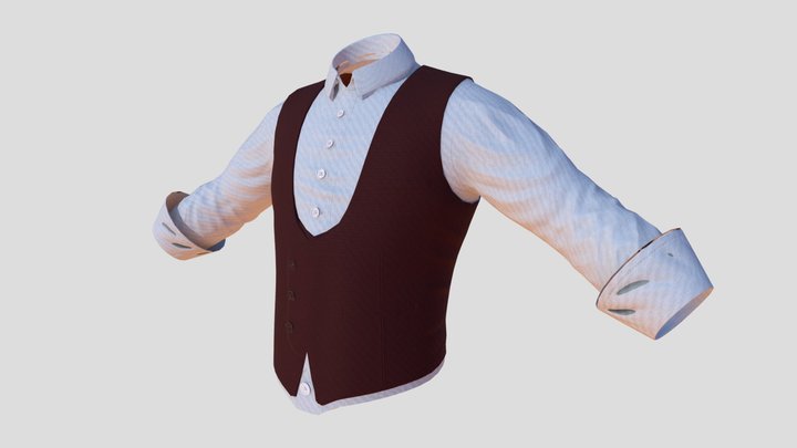 A Fashionable Waistcoat 3D Model