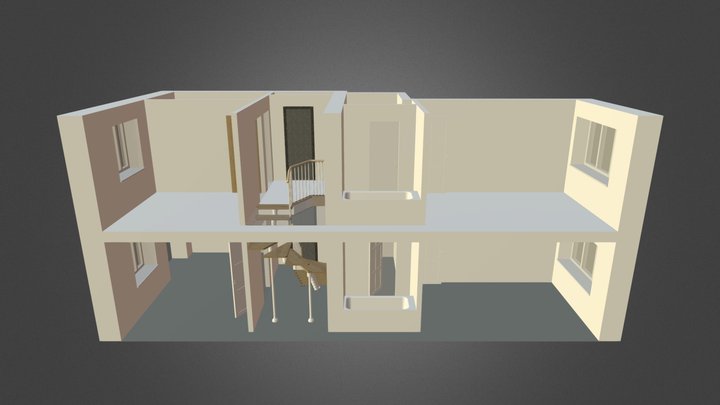 2-уровневая 4-комнатная квартира 3D Model