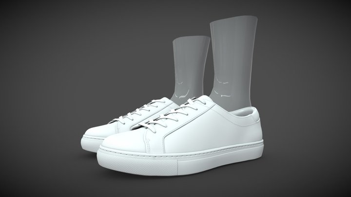 Kenneth Cole Kam Sneaker White 3D Model