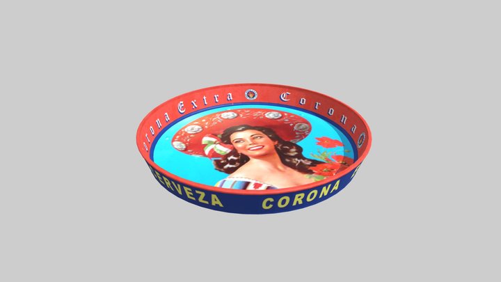 Charola Cerveza Corona beer tray
