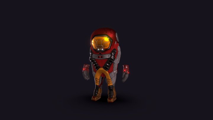 Among Us pastiche. 3D Model