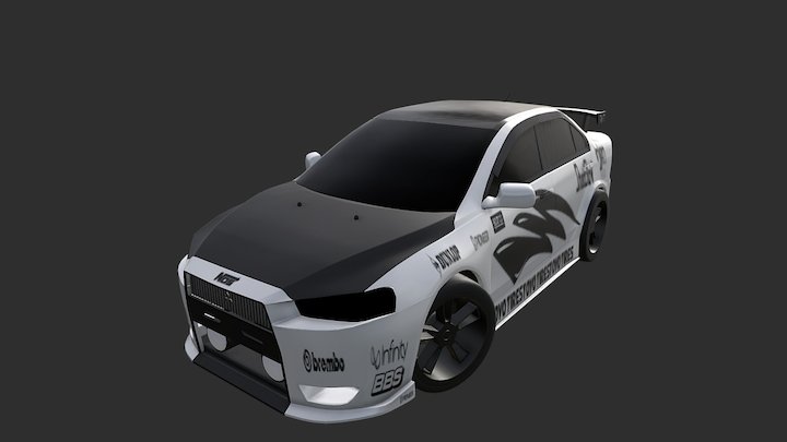 Lancer Evo X 3D Model