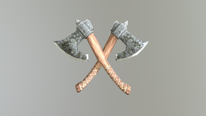 ax (medieval) - texture painting exercise 02 3D Model