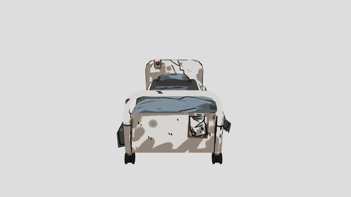 Hospital Bed 3D Model