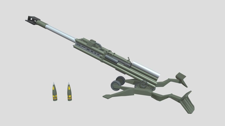 M777 howitzer 3D Model