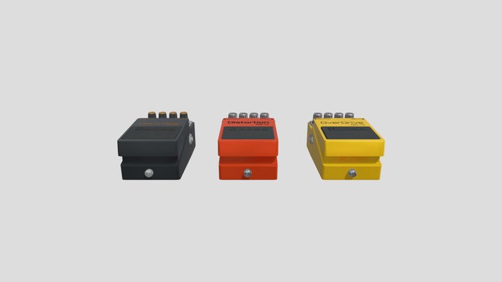 Guitar Pedals3 3D Model
