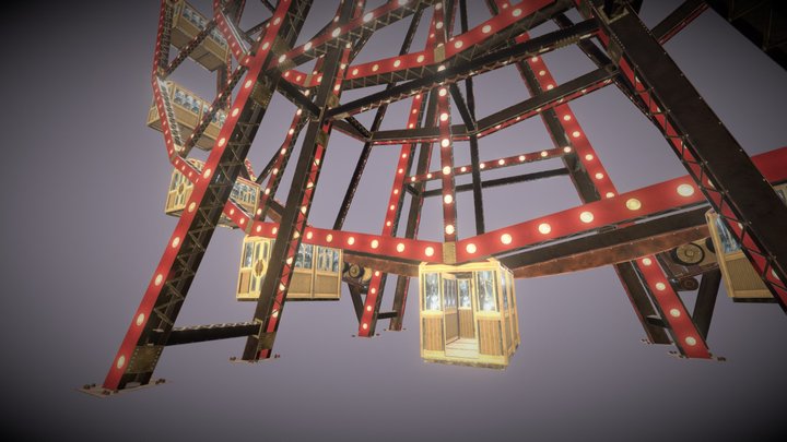 Old Ferris Wheel 3D Model