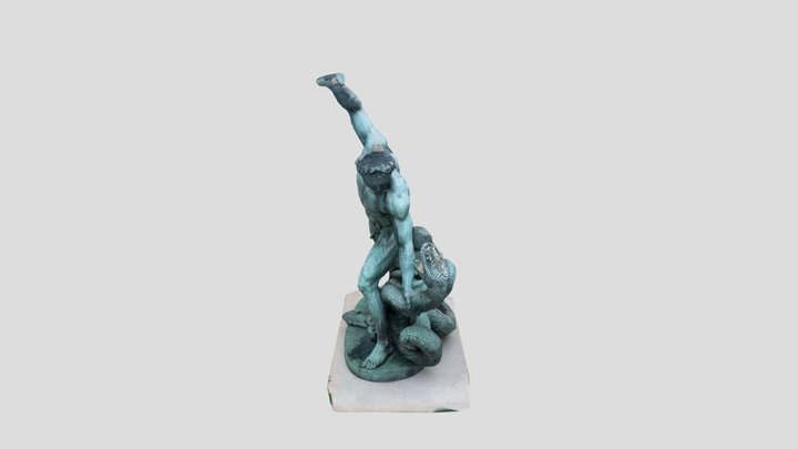 Hercule combattant serpent - Louvre 3D Model