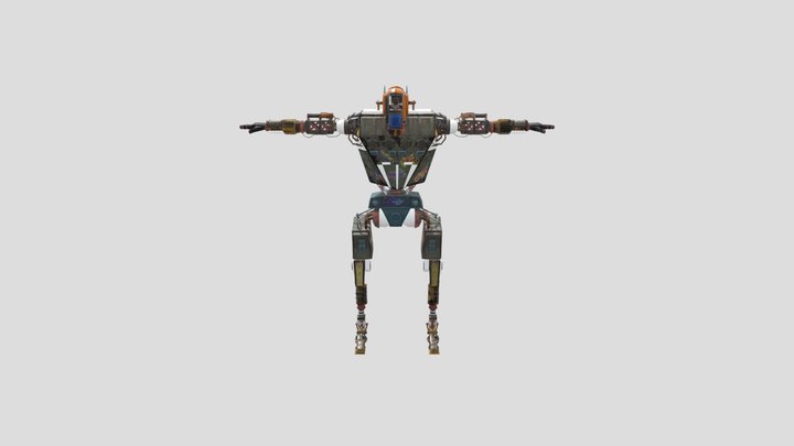 Rusted Robot 3D Model