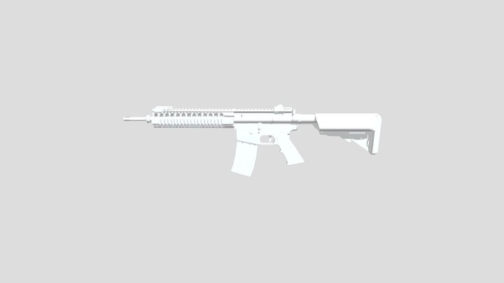 MK-18 without attachments 3D Model