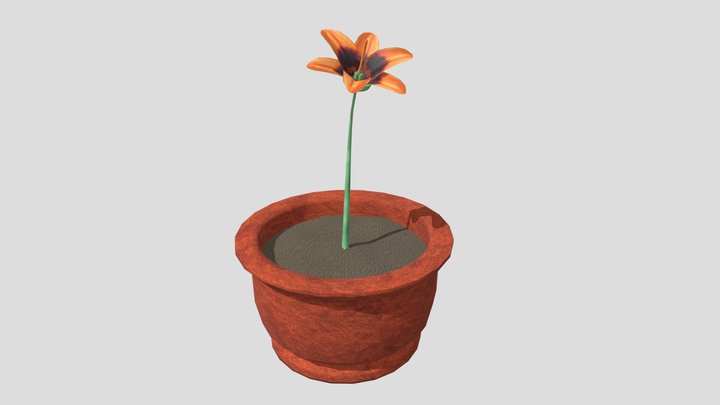 CGT 116 - Flower Export 3D Model