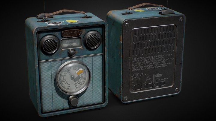 VINTAGE RADIO 3D Model