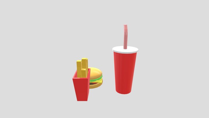 Fast food meal 3D Model