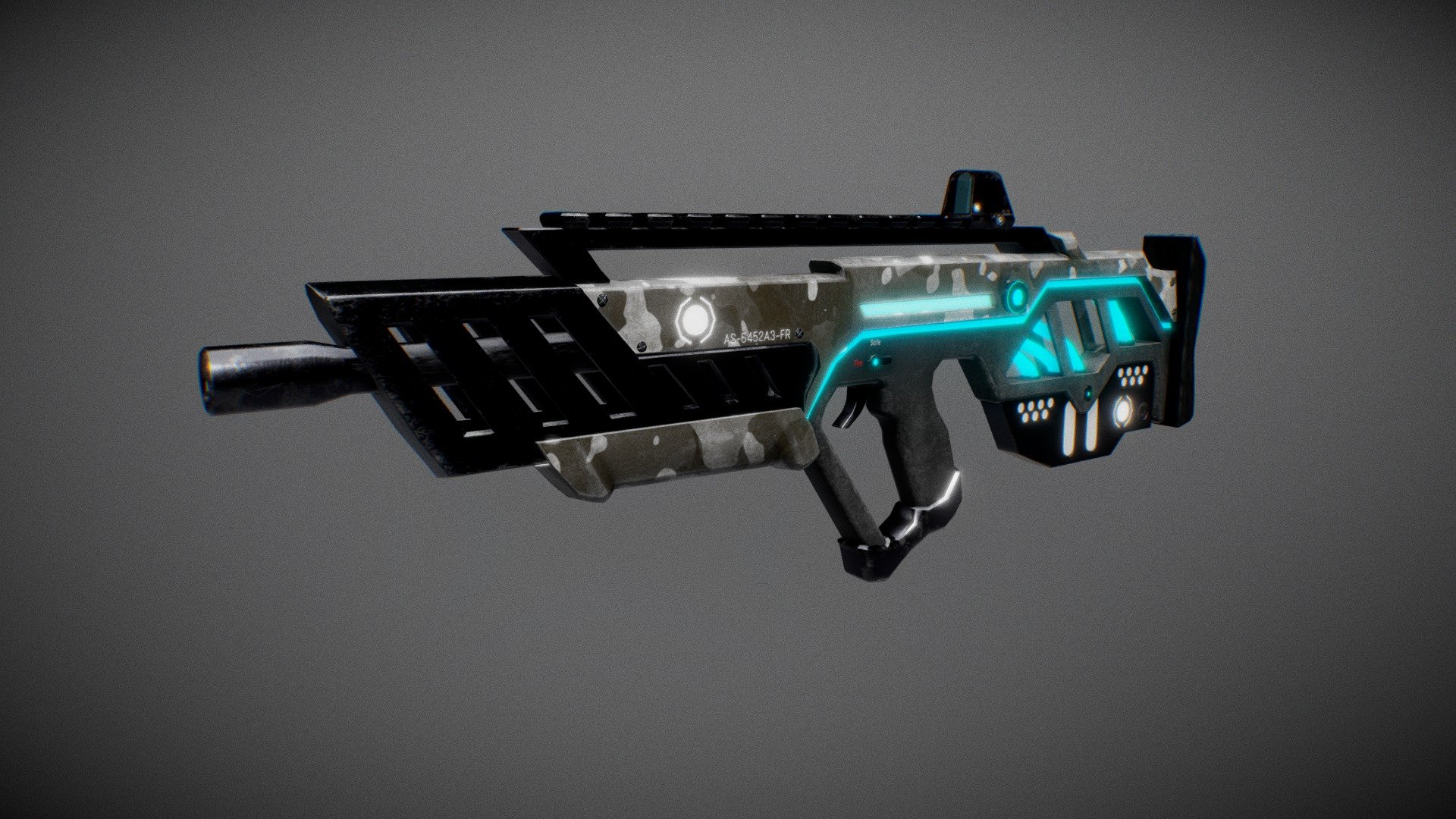 Cyberpunk Assault Rifle 3D Model By Mwltu 2a333cc Sketchfab   0bdd290074c64b9fa30100aabc56f674 