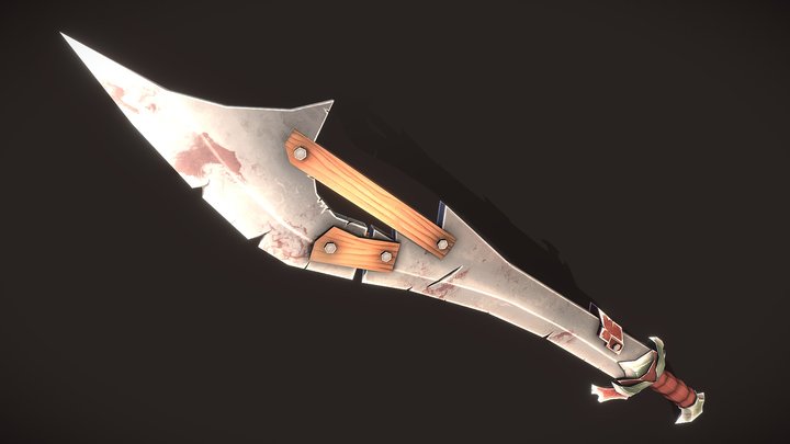 Stylized sword - Lowpoly (Free download) 3D Model
