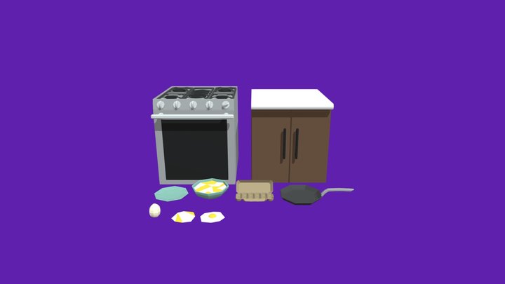 Low-poly Kitchenware