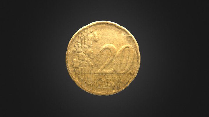 20 cent coin 3D Model