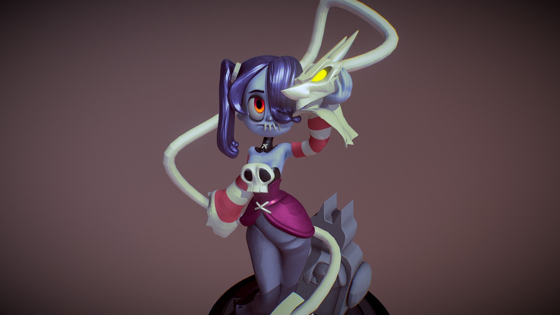 Skullgirls fan art - Squigly - 3D model by TheFraggDog.