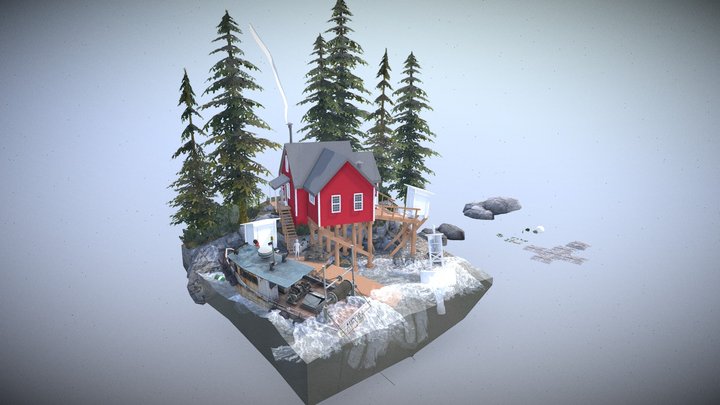 DAE Diorama Blockout - By The Ocean 3D Model