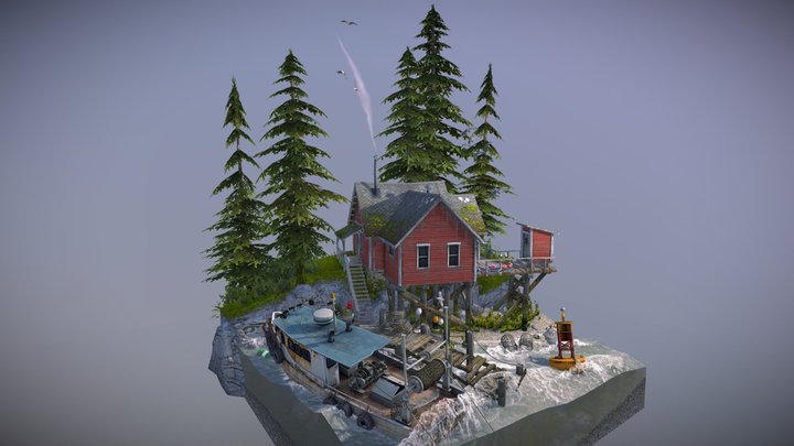 DAE Diorama - By The Ocean 3D Model