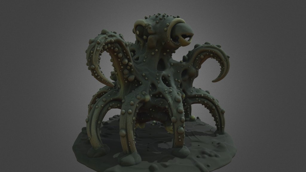 Amorphous Black Green Slime