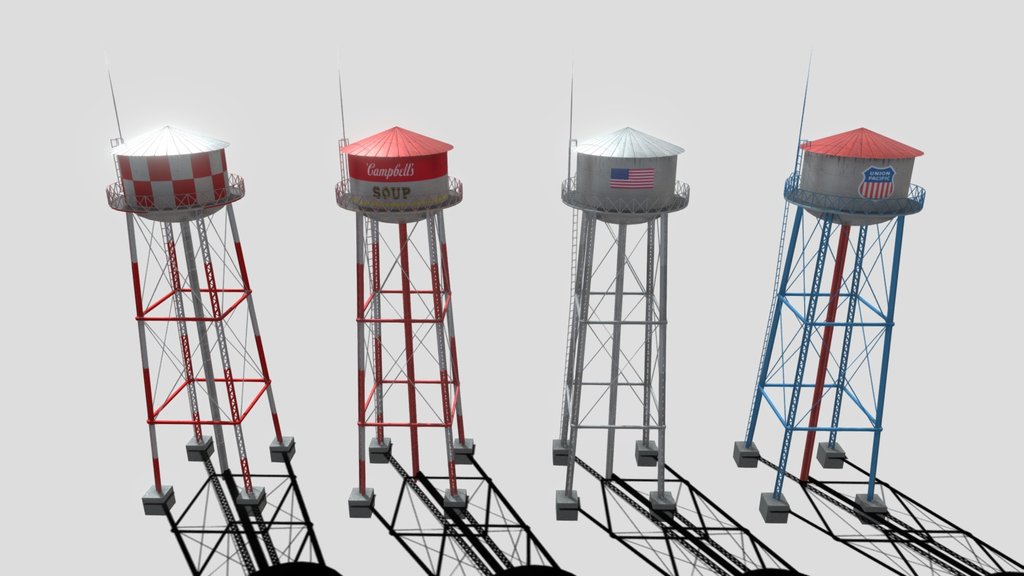 Generic Water Tower [Free Asset Pack]
