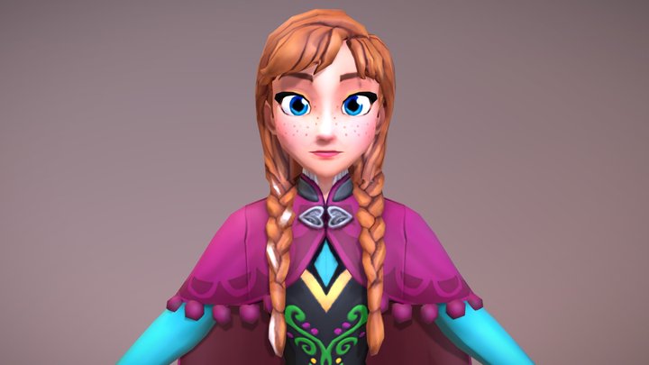 Anna - Disney Magic Kingdoms 3D Model