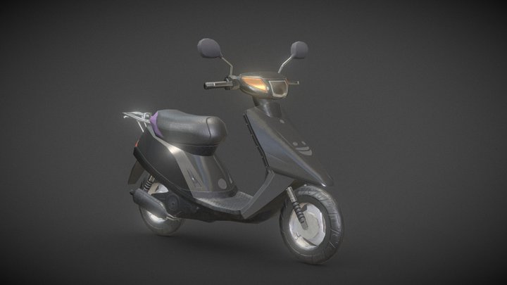 Scooter mobile lowpoly 3D Model