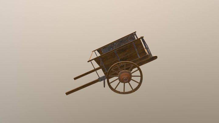 Western Town wagon 3D Model