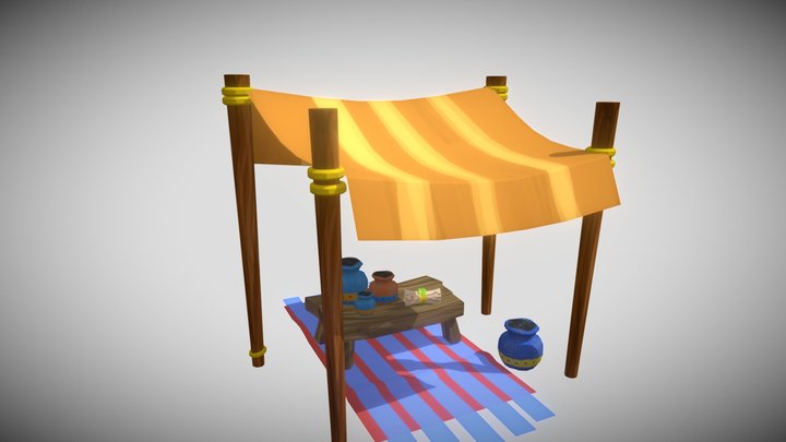 Bazaar Diorama 3D Model