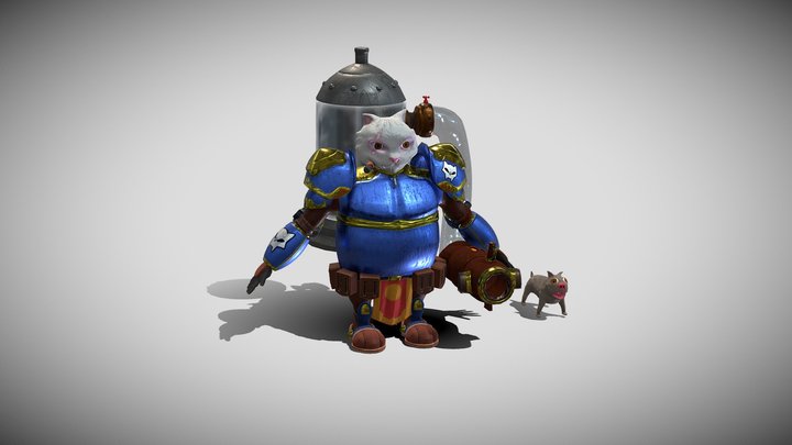 Mr Cat A pose test 3D Model